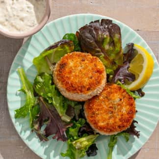 Crispy Salmon Cakes with Smoked Salmon, Capers, and Dill for Two