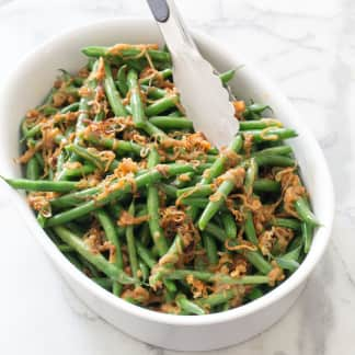 Green Beans with Sauteed Shallots and Vermouth