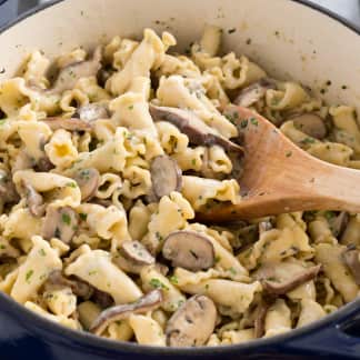 Pasta with Sauteed Mushrooms and Thyme