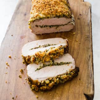 Herb-Crusted Pork Roast with Mustard and Caraway
