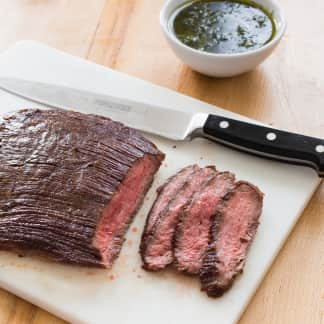 Paleo Seared Flank Steak with Chimichurri Sauce