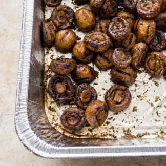 Grilled Button Mushrooms