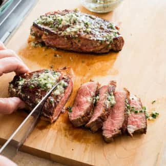 Cast Iron Steaks with Herb Butter