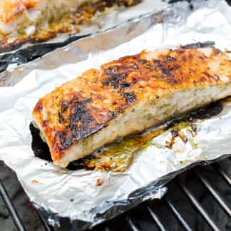 Sweet and Saucy Charcoal-Grilled Salmon with Lime-Jalapeno Glaze