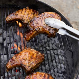 Grilled Honey-Glazed Pork Chops