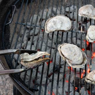 Charcoal-Grilled Clams, Mussels, or Oysters