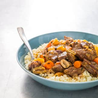 Lamb Tagine with Dried Apricots and Olives