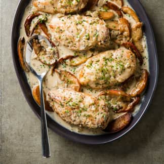 Chicken Fricassee with Apples