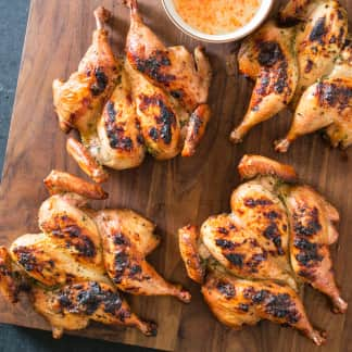 Thai Grilled Cornish Hens with Chili Dipping Sauce (Gai Yang)