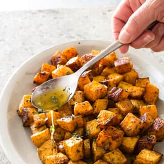 Spice-Roasted Butternut Squash with Honey-Lemon Butter