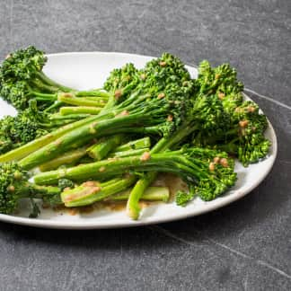 Pan-Steamed Broccolini with Garlic and Mustard