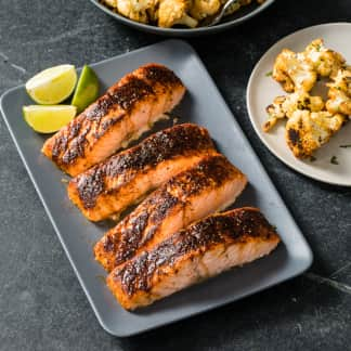 Sweet Chili Salmon with Cauliflower and Lime