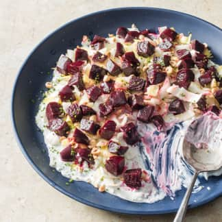 Beet Salad with Blue Cheese and Endive