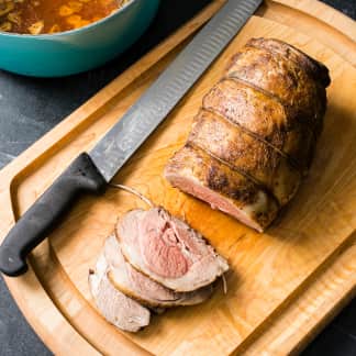 Leg of Lamb en Cocotte with Garlic and Rosemary