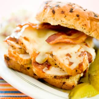 Texas-Sized BBQ Chicken and Cheddar Sandwiches