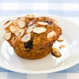 Blueberry-Pear-Ginger-Oatmeal Muffins