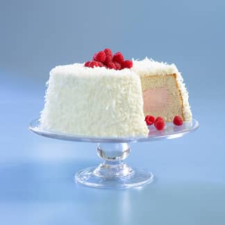 Raspberry Coconut Cloud Cake