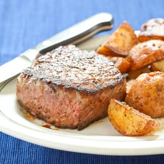 Steak with Crispy Spiced Potatoes