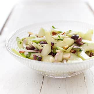 Cucumber Salad with Olives, Oregano, and Almonds