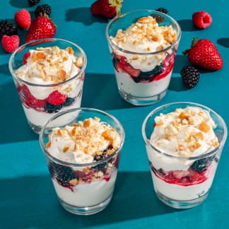 Mini Cookie and Berry Trifles