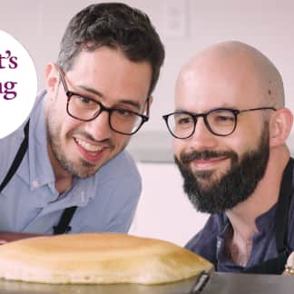 Dan Souza and Andrew Rea Discover How to Make a Massive Pancake