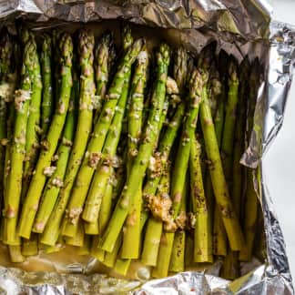 Asparagus Baked in Foil with Capers and Dill