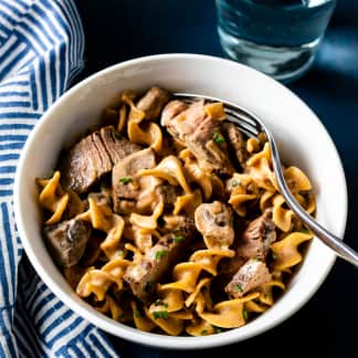 Beef Stroganoff for Two