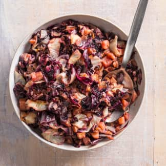 Braised Radicchio with Apple and Cream