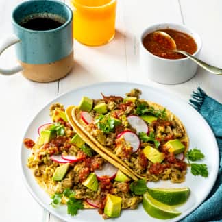 Breakfast Tacos with Plant-Based Meat