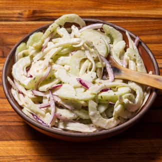 Creamy Cucumber Salad with Fennel, Garlic, and Oregano