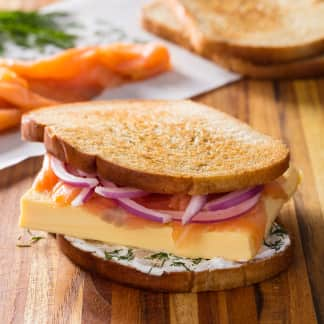 Egg, Smoked Salmon, and Dill Sandwiches