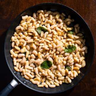 Garlicky White Beans with Sage