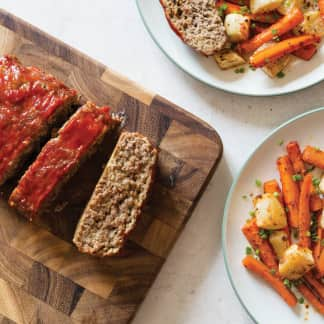 Toaster-Oven Glazed Meatloaf with Root Vegetables