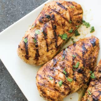 Grilled Chipotle-Lime Chicken Breasts on a Gas Grill