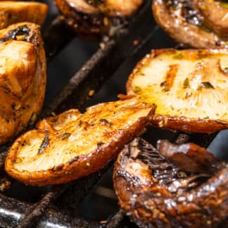 Grilled Mushrooms with Ginger-Miso Basting Butter