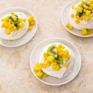 Gluten-Free Individual Pavlovas with Tropical Fruit