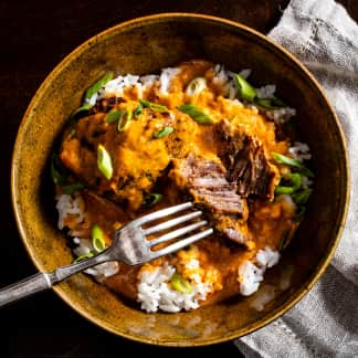 Instant Pot Coconut–Red Curry Braised Short Ribs