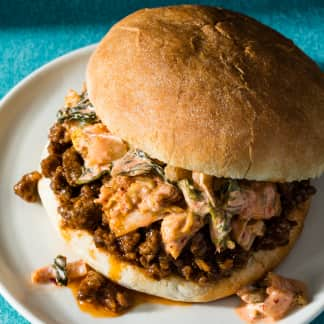 Sloppy Joes with Kimchi Slaw