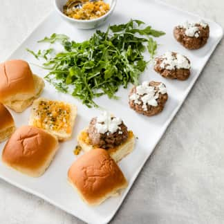 Air-Fryer Lamb Sliders with Apricot Chutney