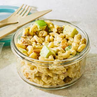 Macaroni Salad with Curry, Apple, and Golden Raisins