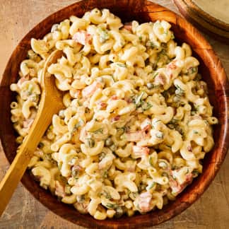 Macaroni Salad with Roasted Red Peppers and Capers