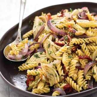 Pasta Salad with Fennel, Red Onions, and Sun-Dried Tomatoes