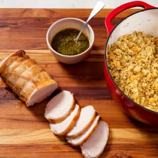 Roasted Pork Loin with Fennel and Herb Couscous