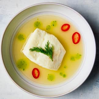 Halibut à la Nage with Lemongrass and Dill