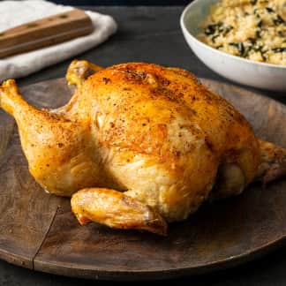 Roast Chicken with Quinoa, Swiss Chard, and Lime