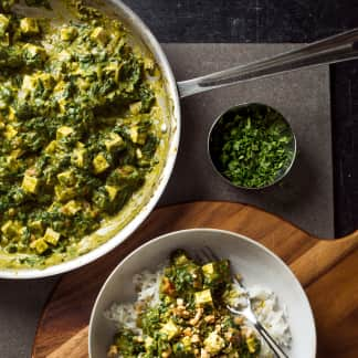 Vegan Saag Tofu (Tofu and Spinach)