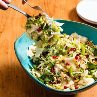 Shaved Celery Salad with Pomegranate-Honey Vinaigrette