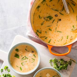 Vegan Thai Coconut Soup with Tofu