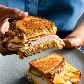 Turkey, Cheddar, and Pickled Apple Sandwiches