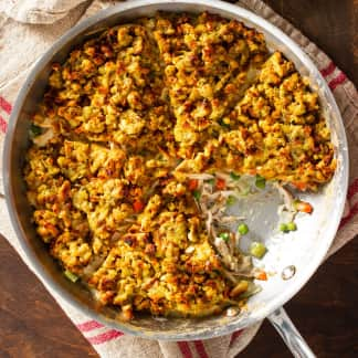 Turkey Pot Pie With Stuffing Crust